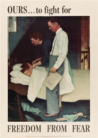 NORMAN ROCKWELL (1894-1978). [THE FOUR FREEDOMS.] Group of 4 posters. 1943. Each 28x20 inches, 71x50 cm. U.S. Government Printing Offic